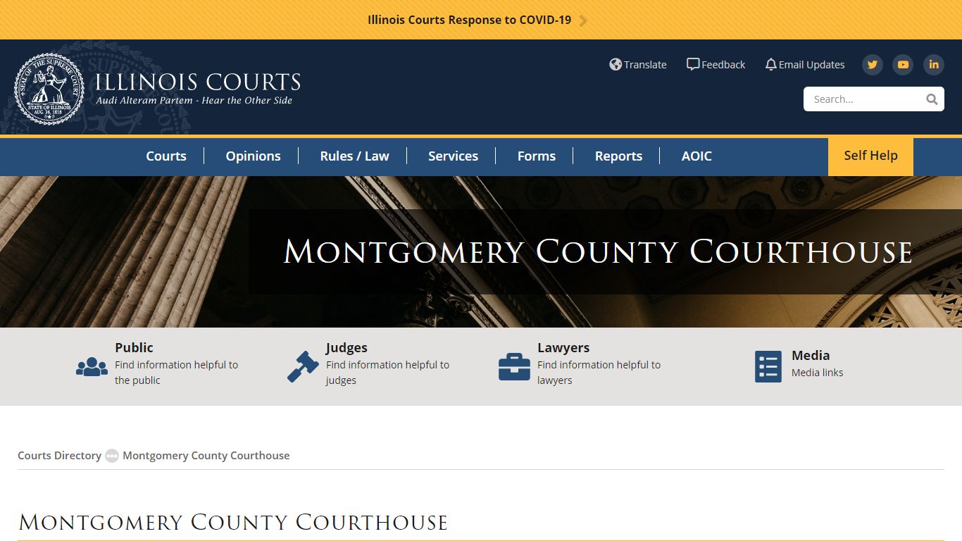 Montgomery County Courthouse | Illinois Courts